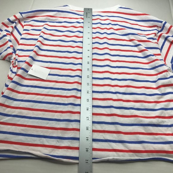Mad Engine Mighty Fine Women's Red White Blue USA Tee Shirt XL New - Picture 11 of 11